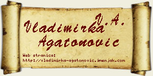 Vladimirka Agatonović vizit kartica